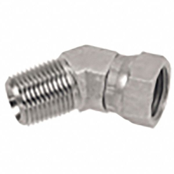 45 °  ELBOW, SWIVEL, HOLE DASH SIZE 24, FEMALE X MALE THREAD, 1 7/8