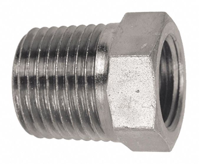 PIPE BRUSHING, REDUCER SHAPED, MALE X FEMALE THREADING, 1/2
