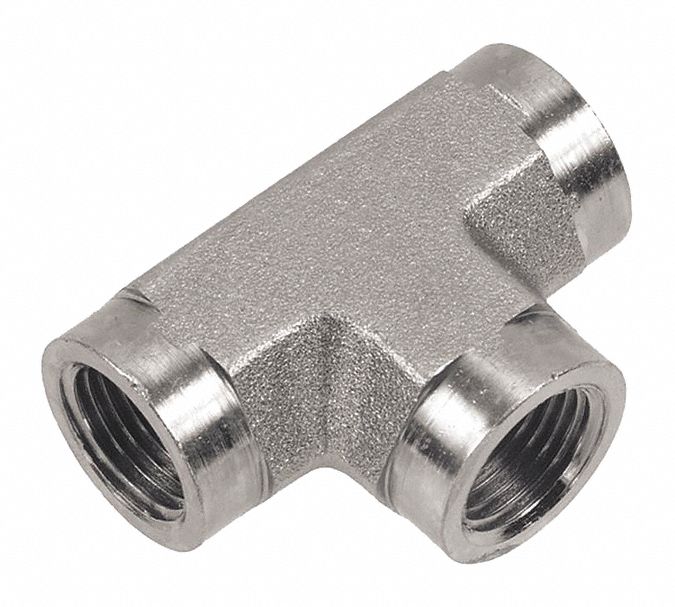 PIPE TEE, TEE SHAPE, RIGID, FEMALE X FEMALE X FEMALE THREADING, 1