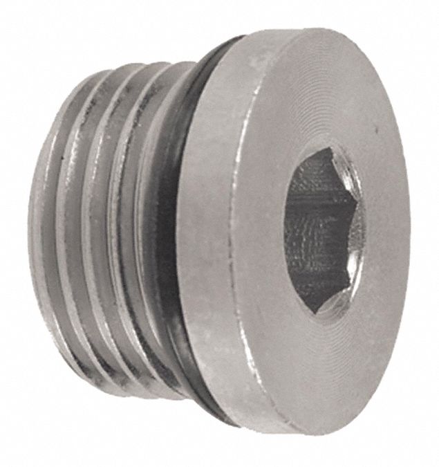 HEX PLUG, STRAIGHT, RIGID, MALE THREADING, 10 MM X 9/16