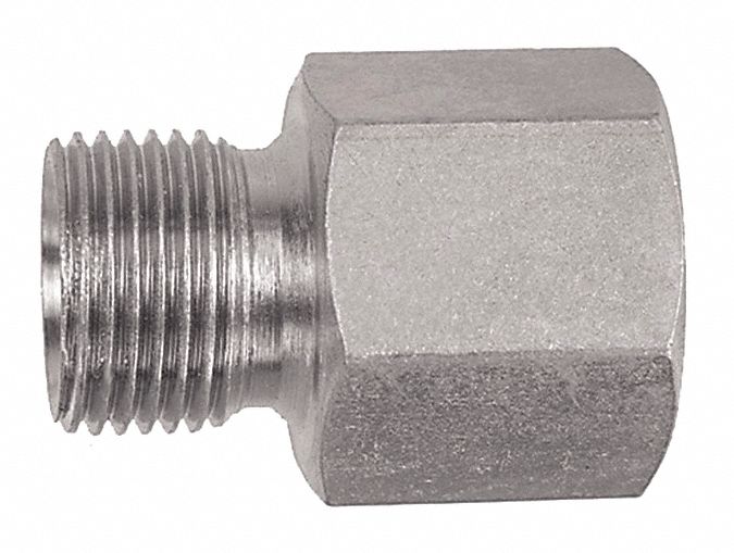 HYDRAULIC HOSE CONNECTOR, RIGID, 1 1/4"-11/HOLE DASH SZ 2020, CARBON STEEL/ZINC/BUNA N