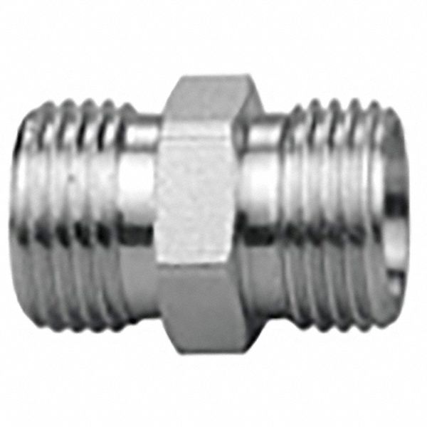 HYD ADAPT, MALE DIN HEAVY/MALE DIN HEAVY/PSI 5800, M24 X 1.5 IN/M22 X 1.5 IN/HOLE SZ 16, STEEL/ZINC