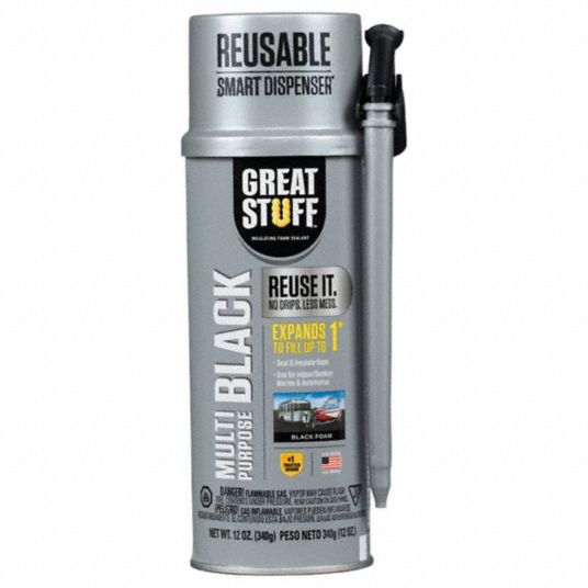 Great Stuff Black Multipurpose Insulating Foam Sealant, 12 oz.