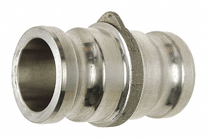 MALE TYPE AA CAMLOCK ADAPTER, 150 PSI, 3 X 2 IN, ALUMINUM/NITRILE