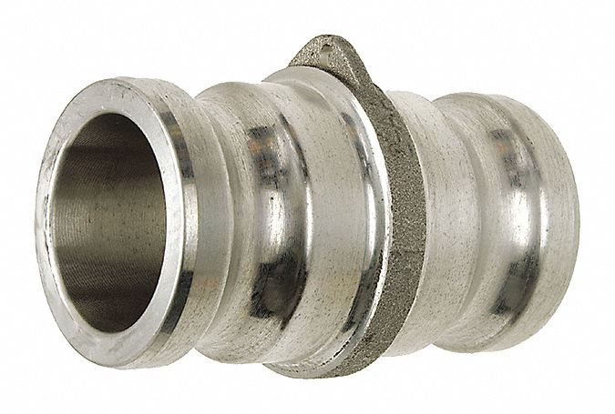 MALE TYPE AA CAMLOCK ADAPTER, 150 PSI, 4 X 2 IN, ALUMINUM/NITRILE