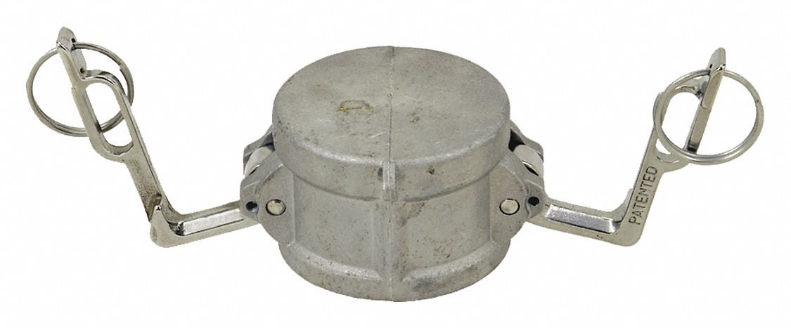 CAM LOCK, 4 IN THREAD, ALUMINUM, 150 PSI AT 70 °  F, CAP CONNECTION, 4 IN