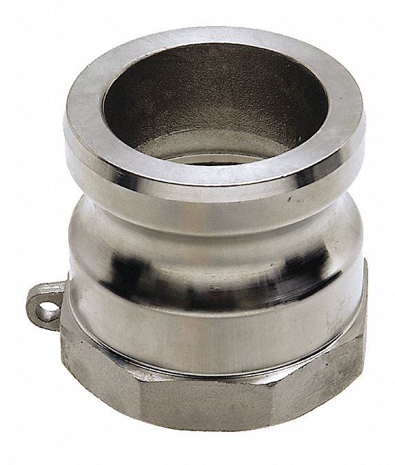 TYPE A CAM LOCK, 70 ° F/250 PSI, 1 1/2" THREAD,HOSE FITTING/COUPLING 1 1/2 IN, STAINLESS STEEL/NITRILE