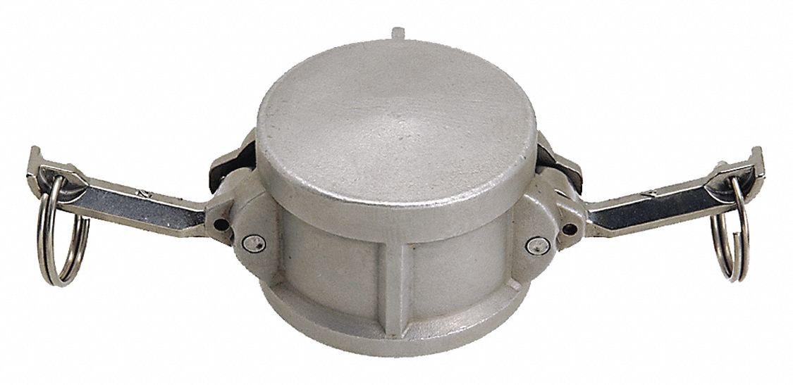 CAM LOCK TYPE DC DUST CAP,MAX 70 ° F/150 PSI,3" THREAD, FITTING/COUPLING 3 IN, STAINLESS STEEL/NITRILE