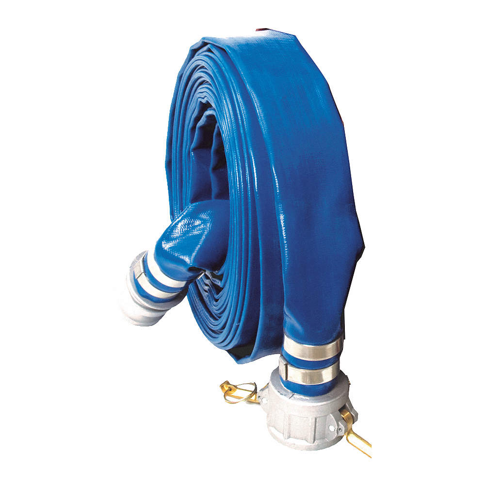 Blue Water Discharge Hose w/Camlock Fittings 3” x 50 Ft 