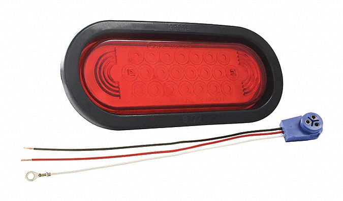STOP TAIL TURN,RED,OVAL,LED,12V