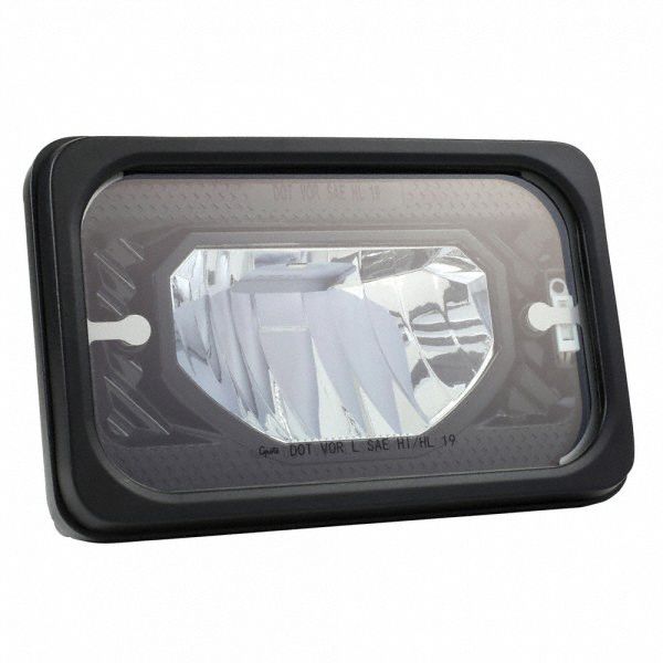 HEAD LAMP, 12 TO 30V, DIECAST ALUMINUM, BLACK, 41.4 W, H4, 3.45 A, 3 YR WARRANTY, VOR SAE HL 19, 4 IN H X 6 IN W