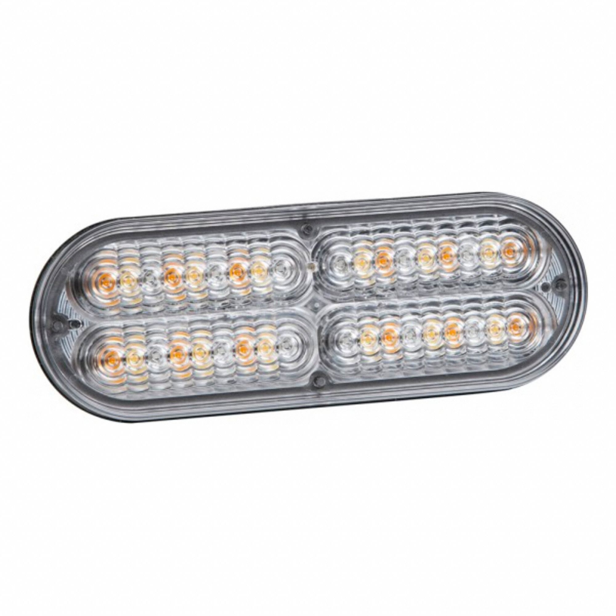 STROBE LIGHT, 12 FLASHES, OVAL, 0.3 A, 12 TO 24 VDC, BLUE, 6 15/32 X 11/16 X 7 29/32 X 2 5/16 IN, PC