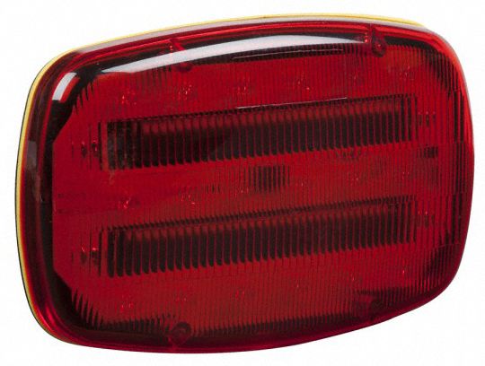 LED WARNING LIGHT, 6V, POLYCARBONATE, RED, MAGNETIC MOUNT, 4 X AA BATTERIES, 0.8 A, 1 YR WARRANTY, 6 19/64 X 3 15/16 IN