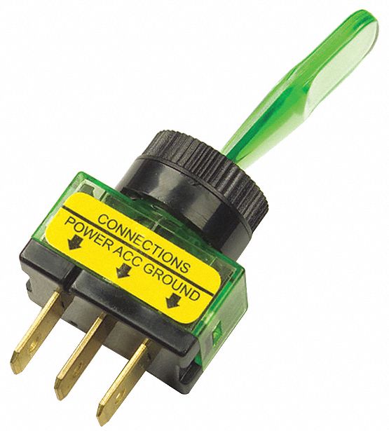 TOGGLE,20 AMP GREEN