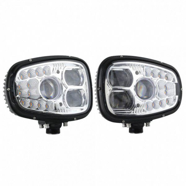 HEAD LAMP, 12 TO 30V, DIECAST ALUMINUM, BLACK, SWIVEL MOUNT, 6-PIN DT, IP67, 3 YR WARRANTY, SAE