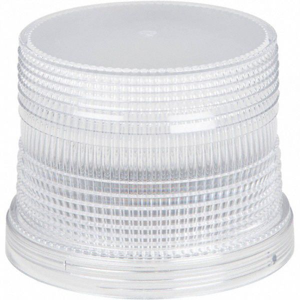 LENS, POLYCARBONATE, OVAL, 4 IN L X 3 IN H,CLEAR, FOR BEACONS