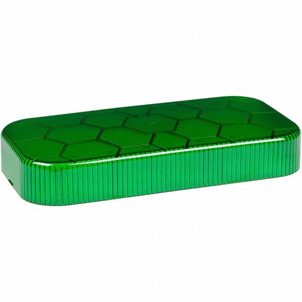 LENS, POLYCARBONATE, RECTANGULAR, 8 7/64 IN L X 2 19/32 IN H