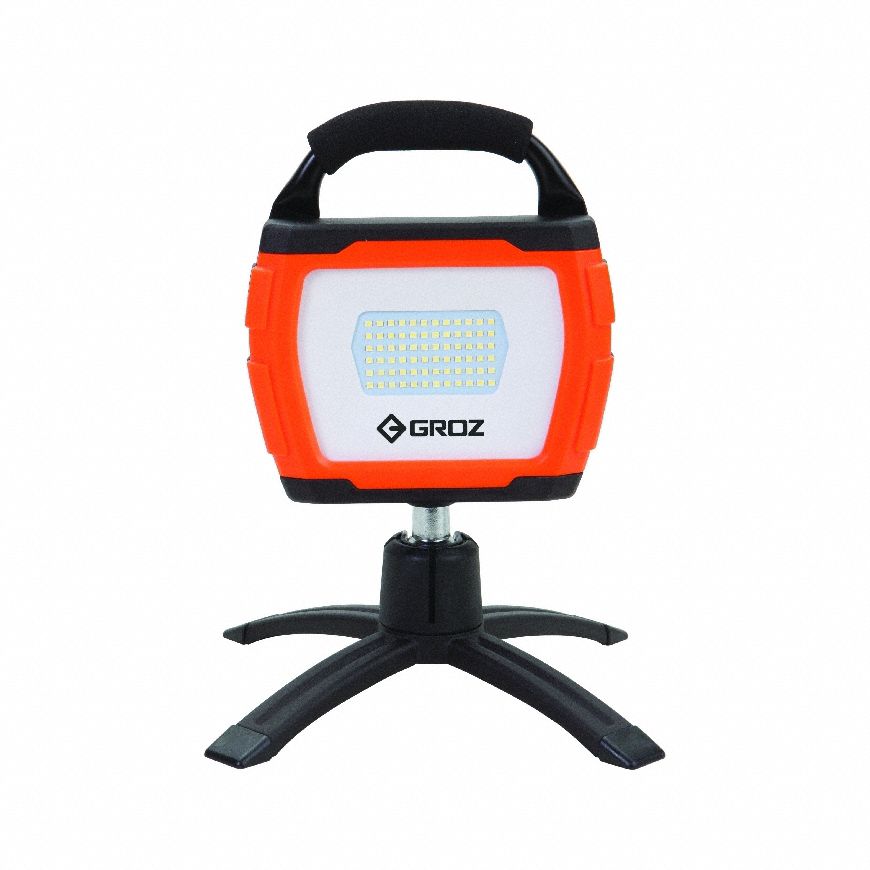 Temporary Job Site Light: 3, 000 lm Max Brightness, LED, 3, 3 Brightness Levels, 1 Lamp Heads