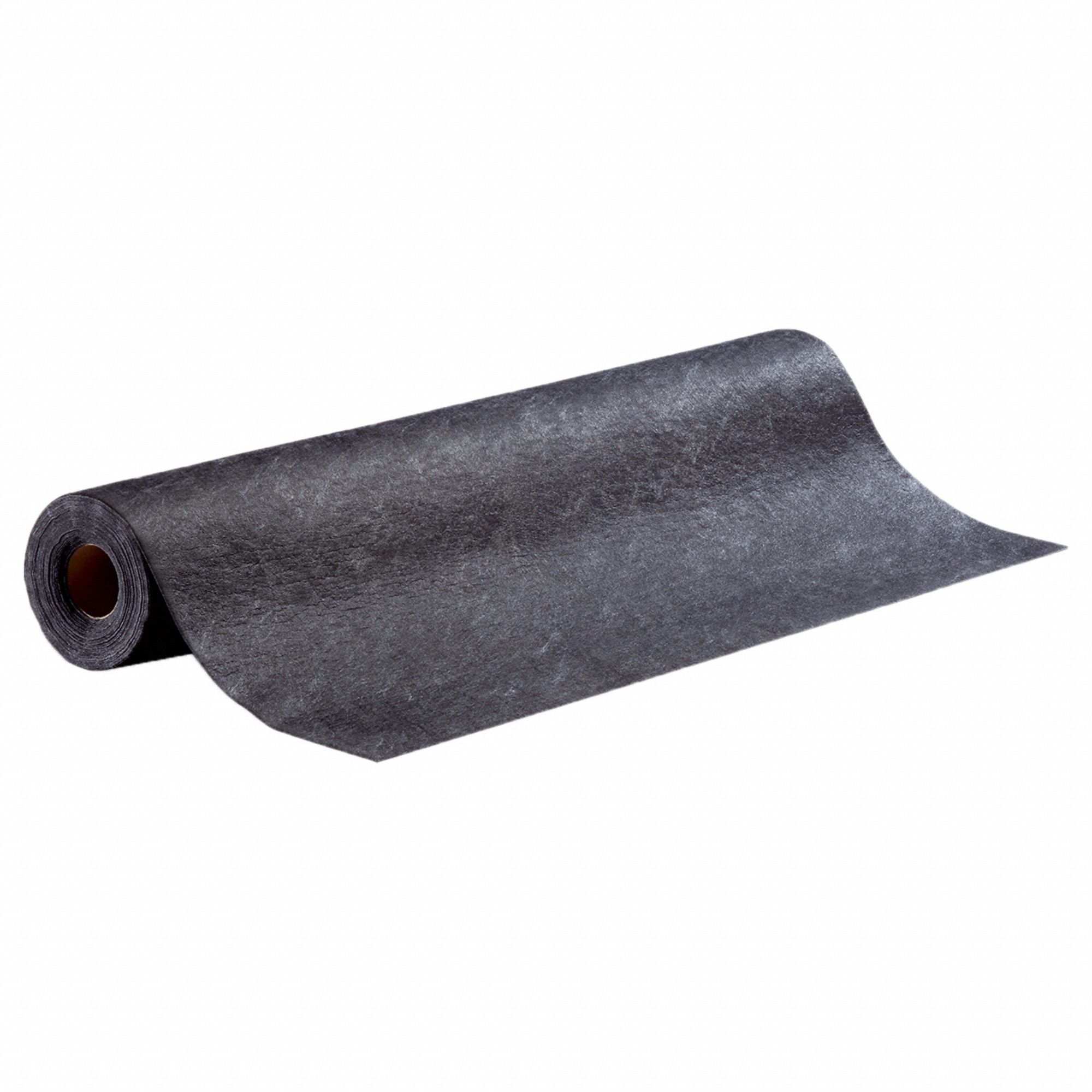 Entrance Mat: Smooth, 4 ft x 50 ft, 1/8 in Thick, Grease/Oils/Water, Polypropylene, Black