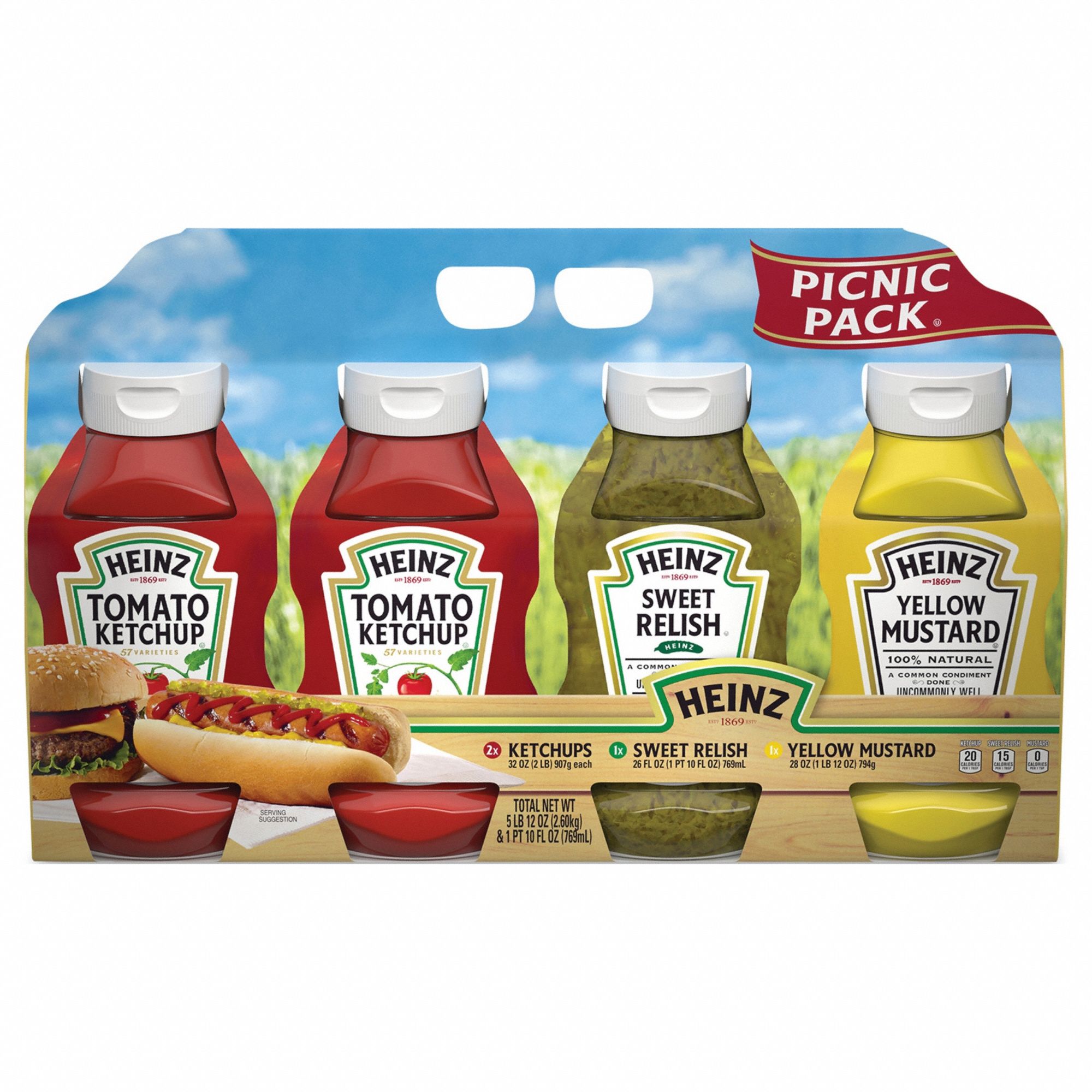 Ketchup, Mustard and Relish: 26 oz_28 oz_32 oz Item Size, Bottle, 4 Pack Count