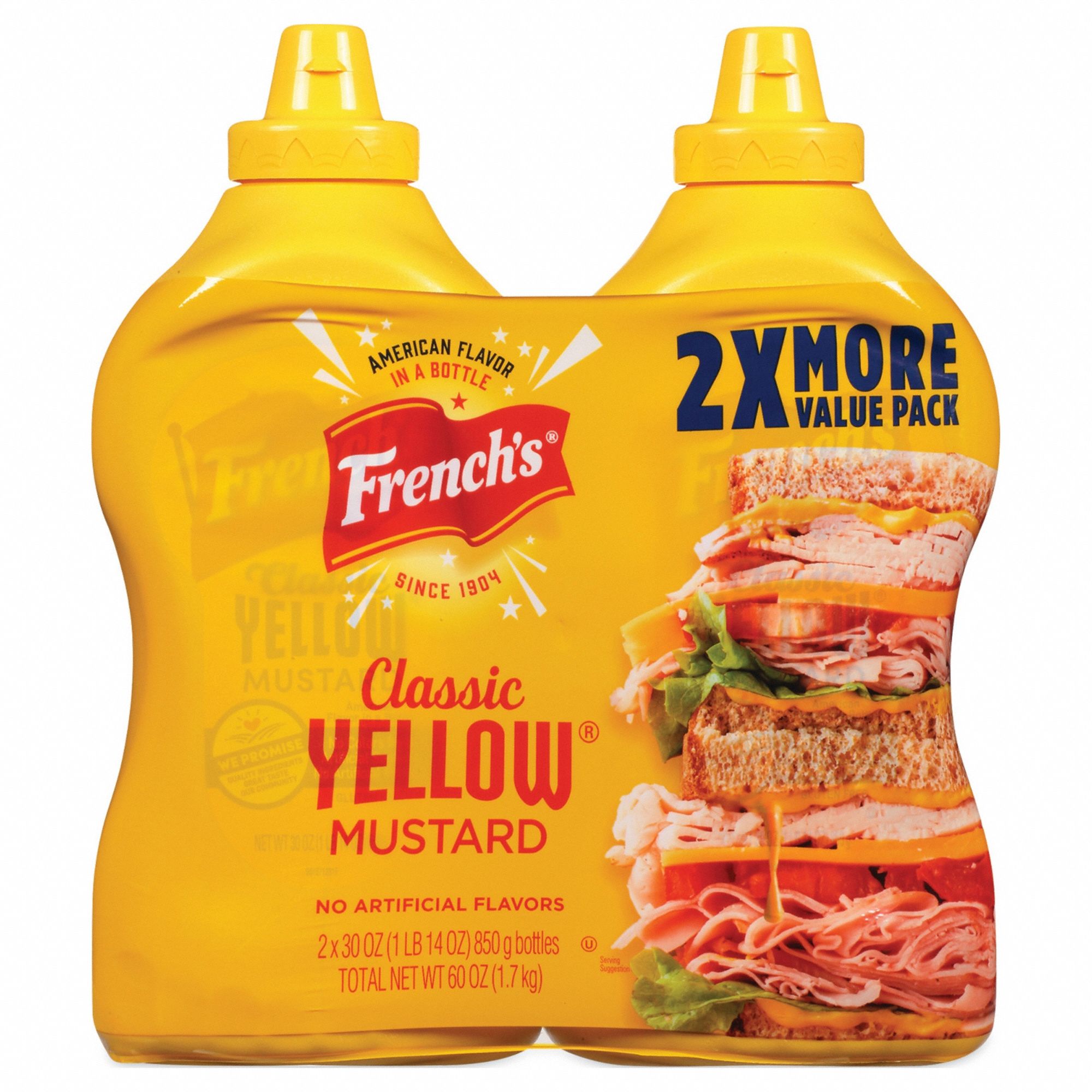 Mustard: 30 oz Item Size, Bottle, 2 Pack Count