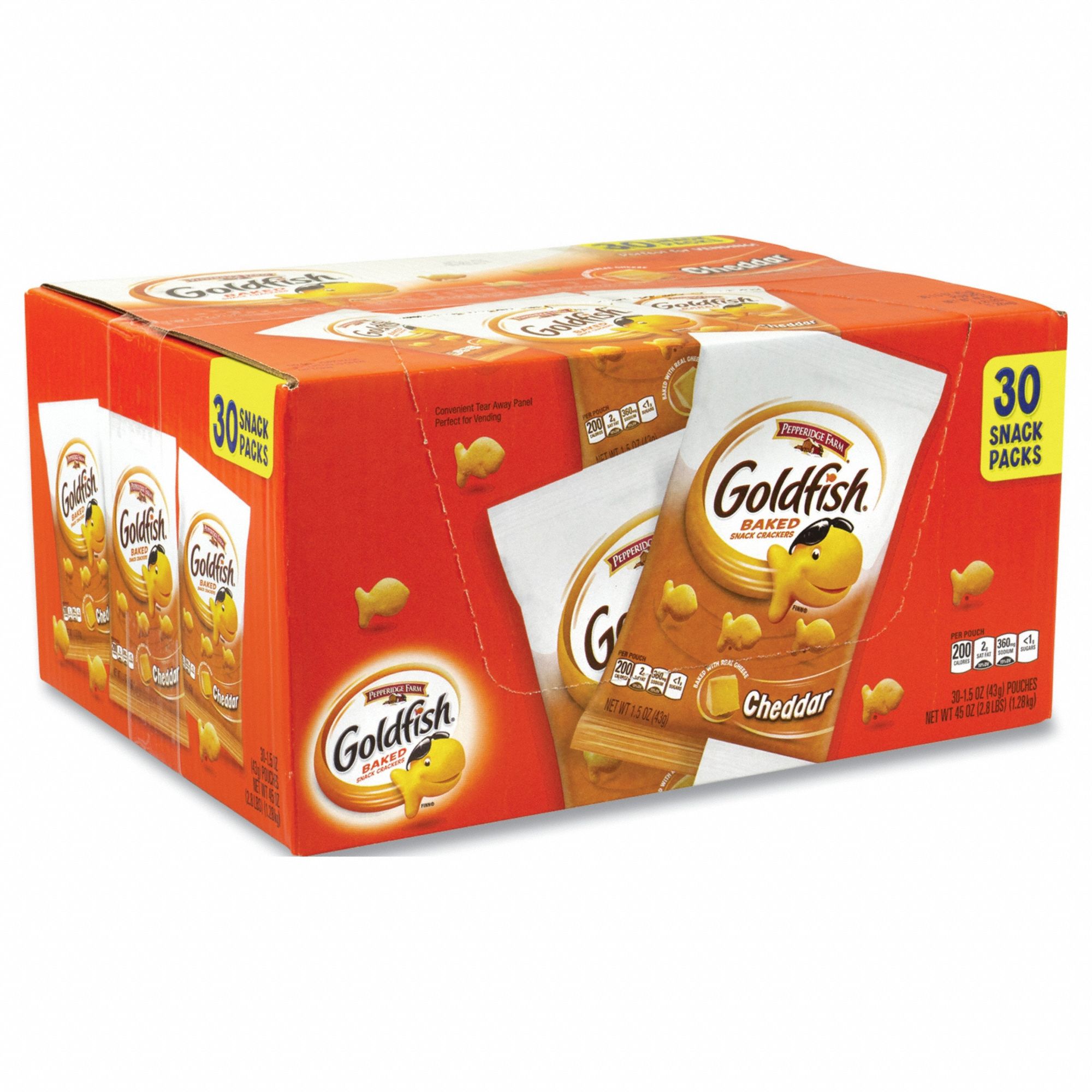 Crackers: Cheddar Cheese, 1.5 oz Item Size, 30 Items Per Pack, 45 oz Pack Size