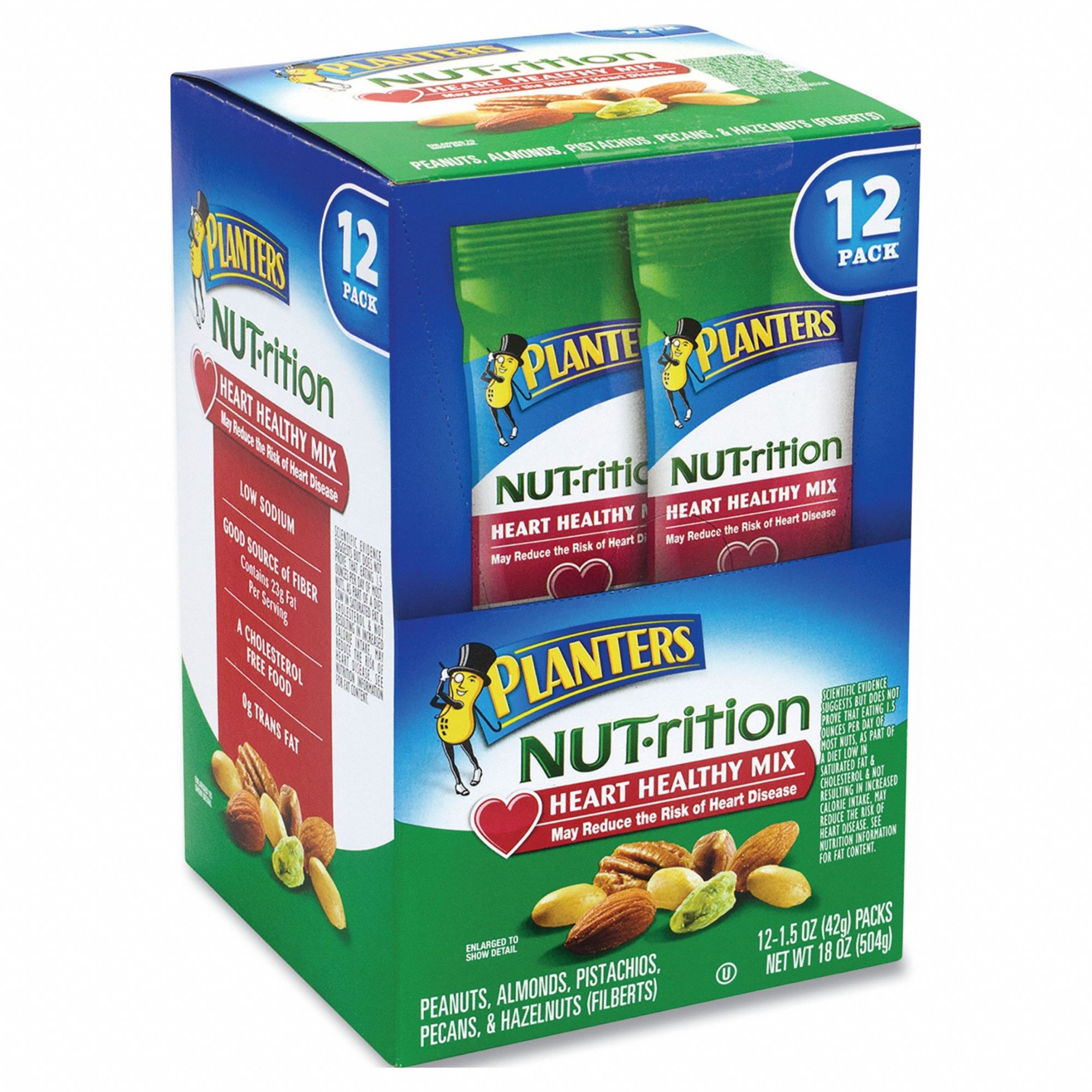 PLANTERS, Heart Healthy Mix, 1.5 oz Item Size, Nuts 807D2129169