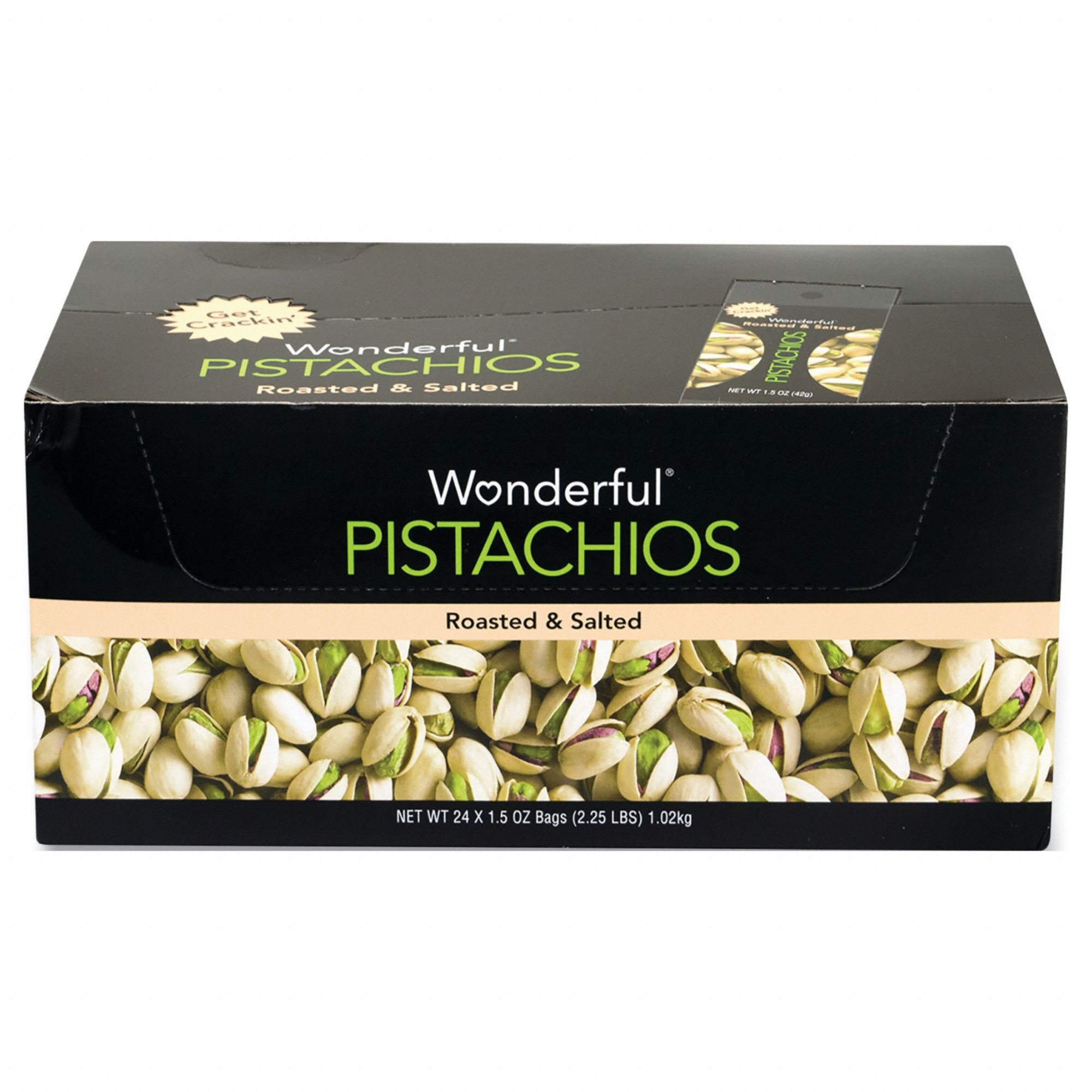 Nuts: Roasted & Salted, 1.5 oz Item Size, 24 Items Per Pack, 2.25 lb Pack Size