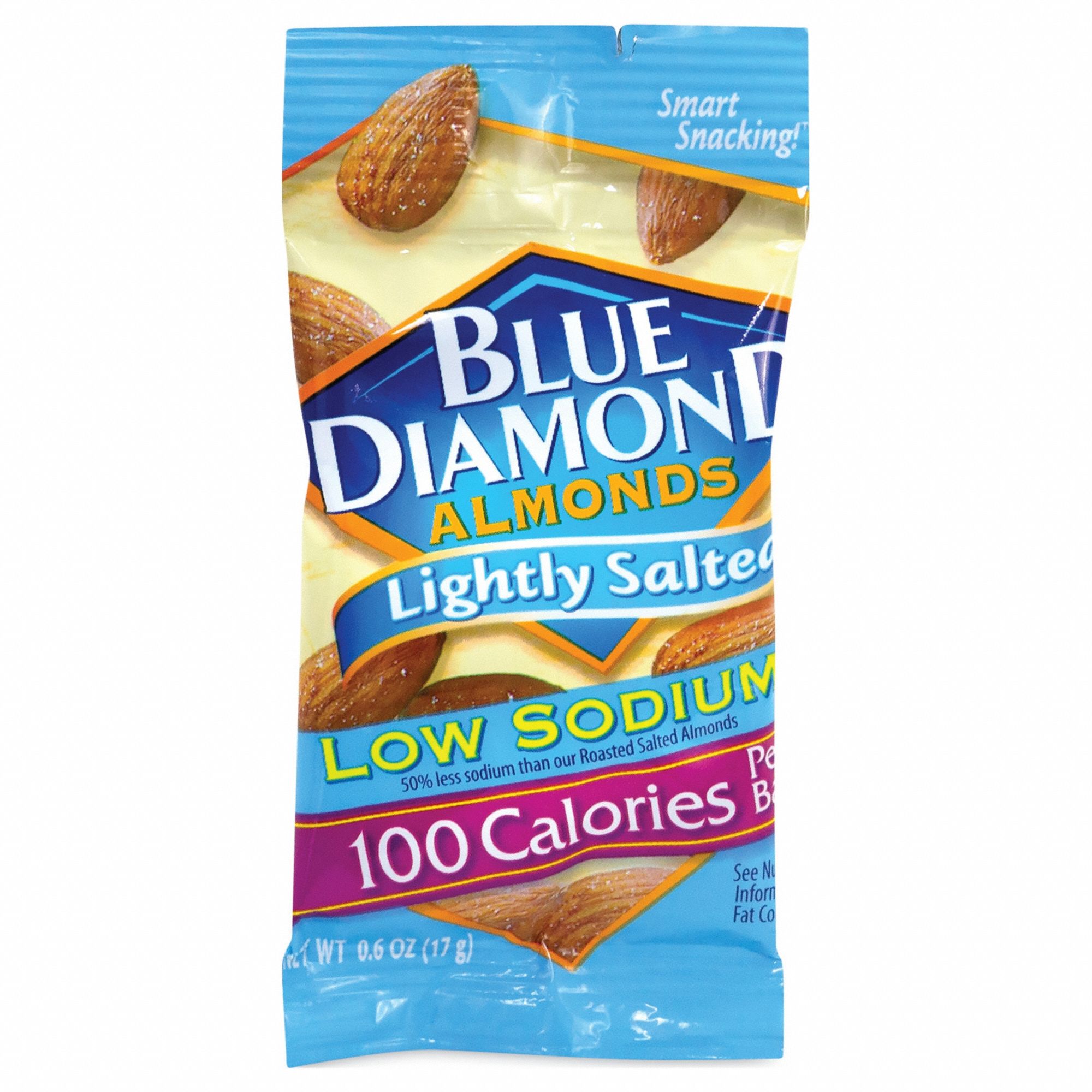 BLUE DIAMOND, Lightly Salted Almonds, 1.5 oz Item Size, Nuts 807D45
