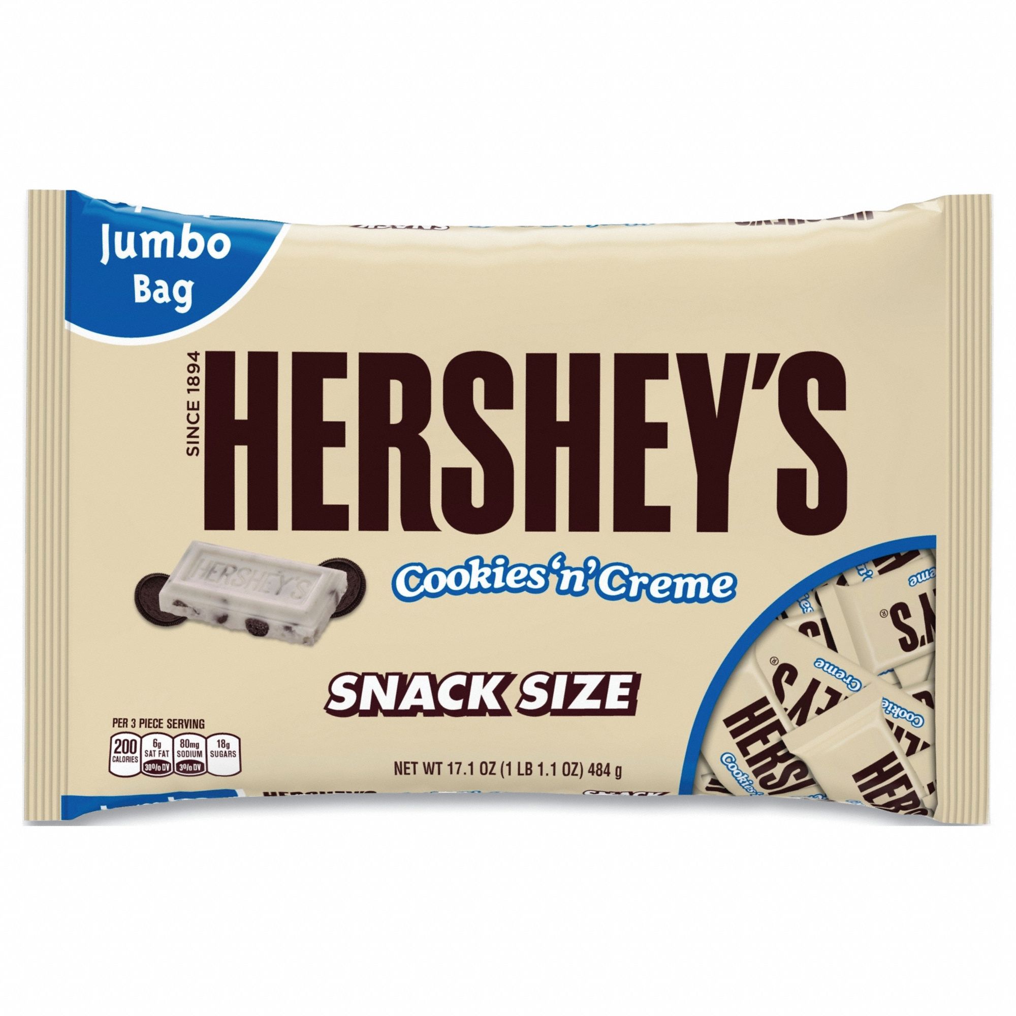 Candy: Cookies 'n' Creme, 38 Items Per Pack, 17.1 oz Pack Size, 2 Packs Per Case