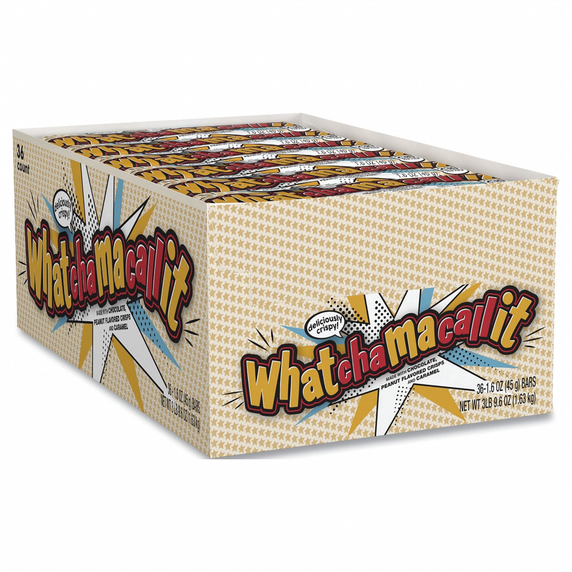 Candy: Whatchamacallit, 1.6 oz Item Size, 36 Items Per Pack, 57.6 oz Pack Size