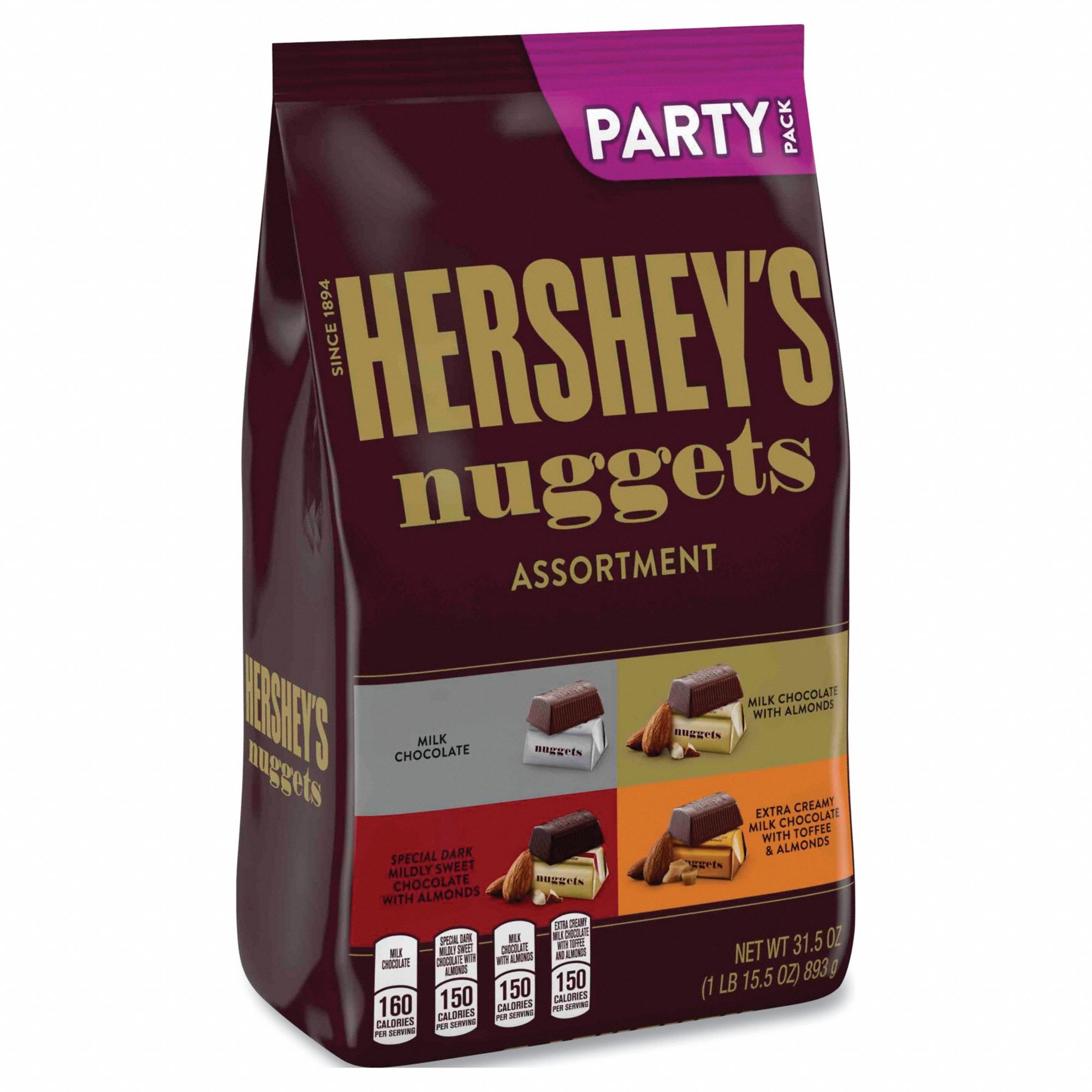 HERSHEY'S, 4 Items Per Pack, 31.5 oz Pack Size, Candy 807D841878