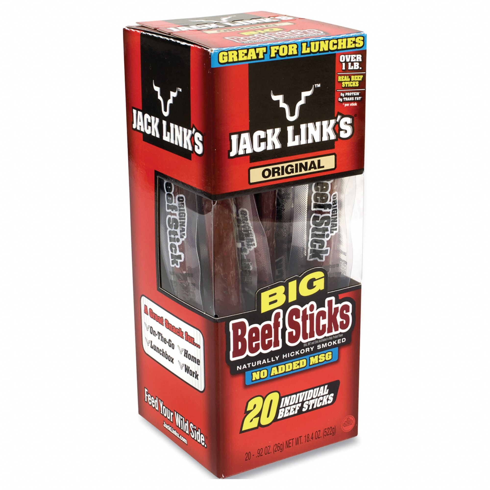 Jerky: Original, 0.92 oz Item Size, 20 Items Per Pack, 18.4 oz Pack Size