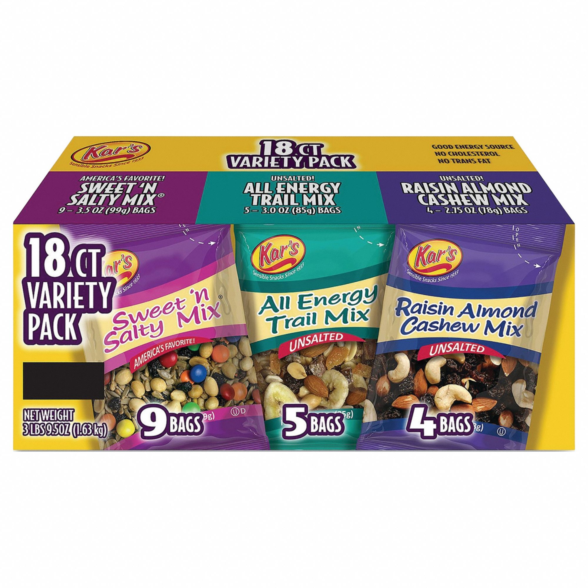 Nuts: All Energy/Raisin Almond Cashew/Sweet 'N Salty, 3 oz_3.5 oz_2.75 oz Item Size