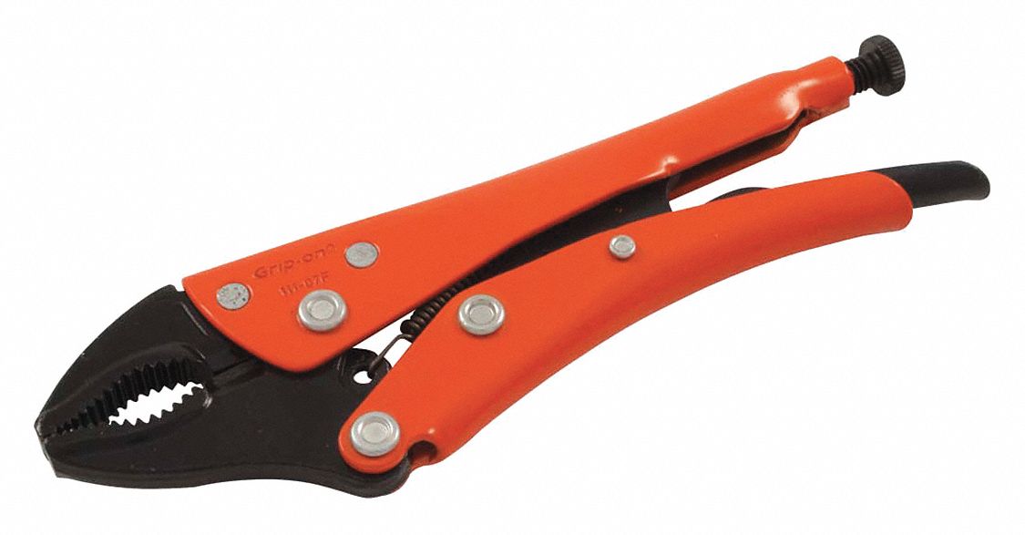 CURVED JAW LOCKING PLIER, 5 IN JAW CAP, STEEL