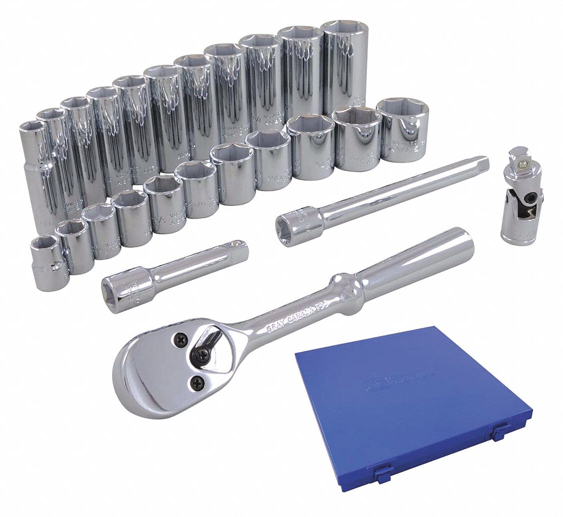 SOCKET SET 3/8IN DR 6 PT. 26 PC DP