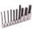 SOCKET SET, S.A.E, EXTRA LONG/STANDARD, HEX HEAD, DRIVE 3/8-1/2 IN, STEEL/CHROME, 10 PCS