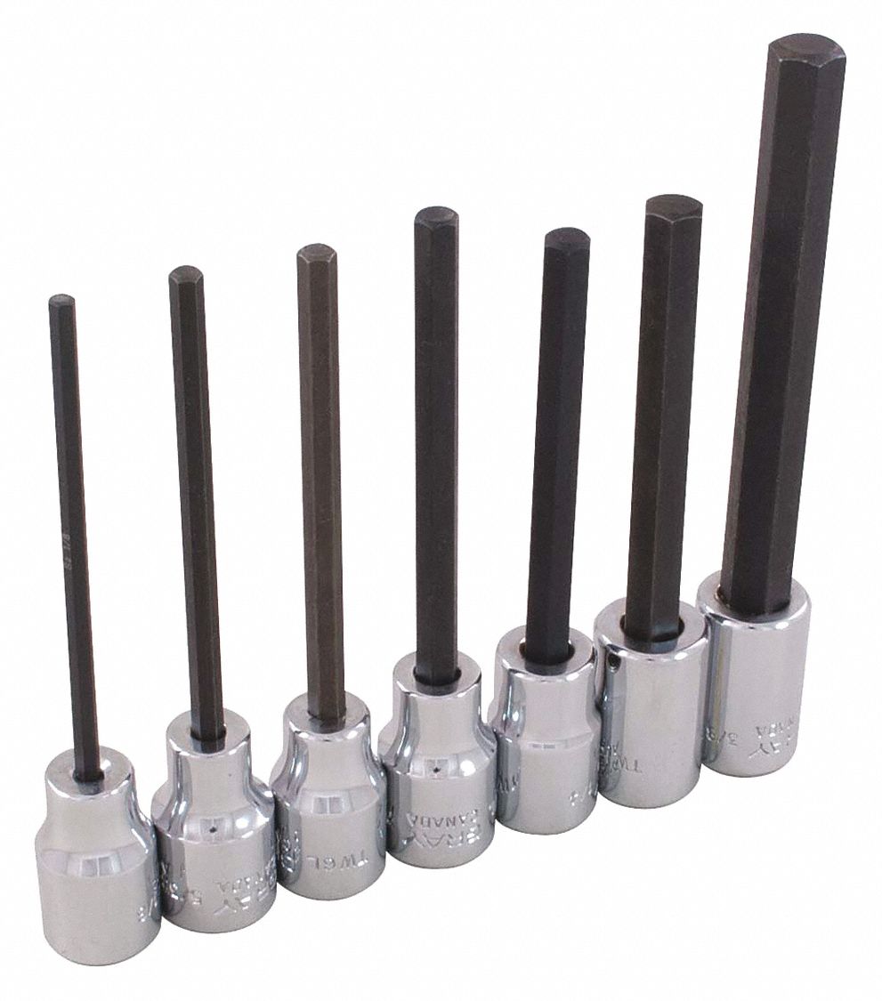 SKT SET 1/4IN X 3/8IN DR SAE 7PC