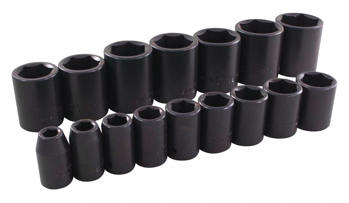 SOCKET SET 1/2IN DR 6 PT IMP 16 PC