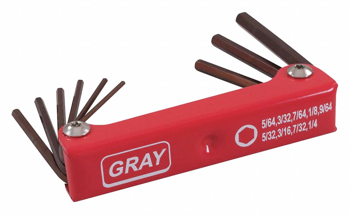 HEX KEY SET SAE LONG FOLDING 9 PC