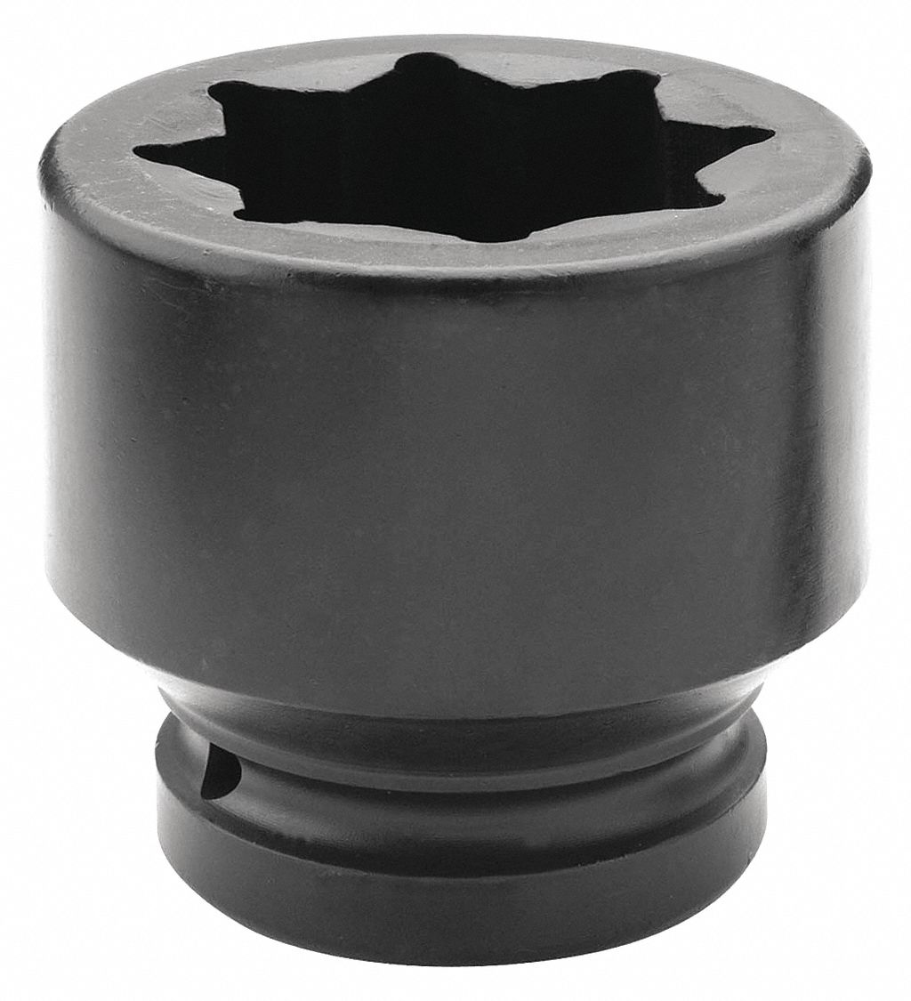 IMPACT SOCKET, 8 POINT, STANDARD SOCKET, 1 5/8 X 1 IN DRIVE