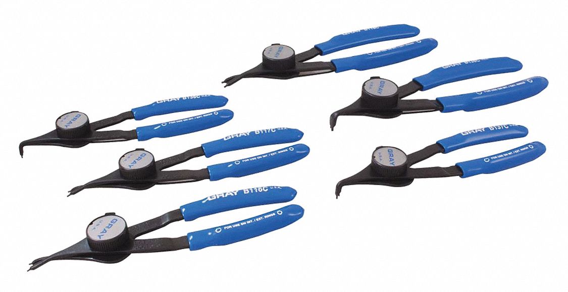 PLIERS SET SNAP RING CONVERT 6PCE