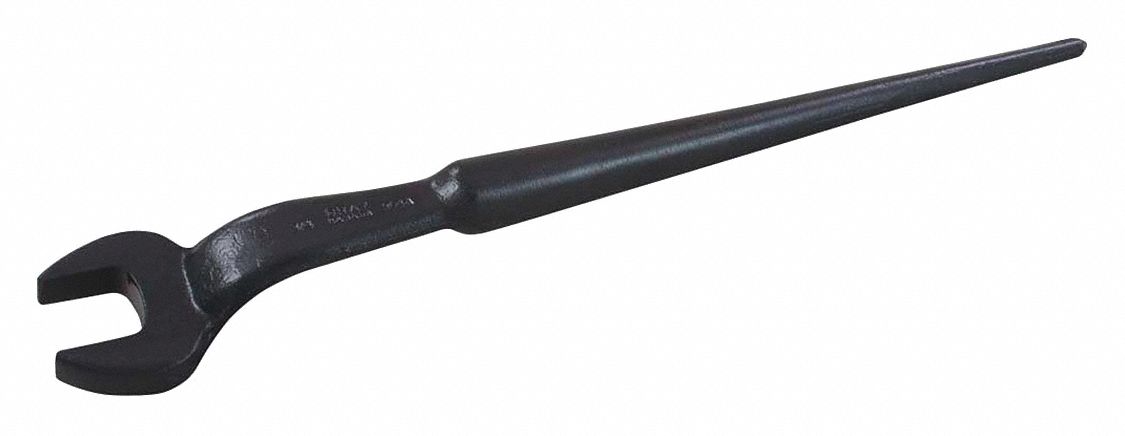WRENCH, STEEL, BLACK TAPERED HANDLE, 1 7/16 IN HEAD, &frac34; IN HEAD THICKNESS, SAE, BLACK OXIDE, CORROSION-RESISTANT, 20 IN L