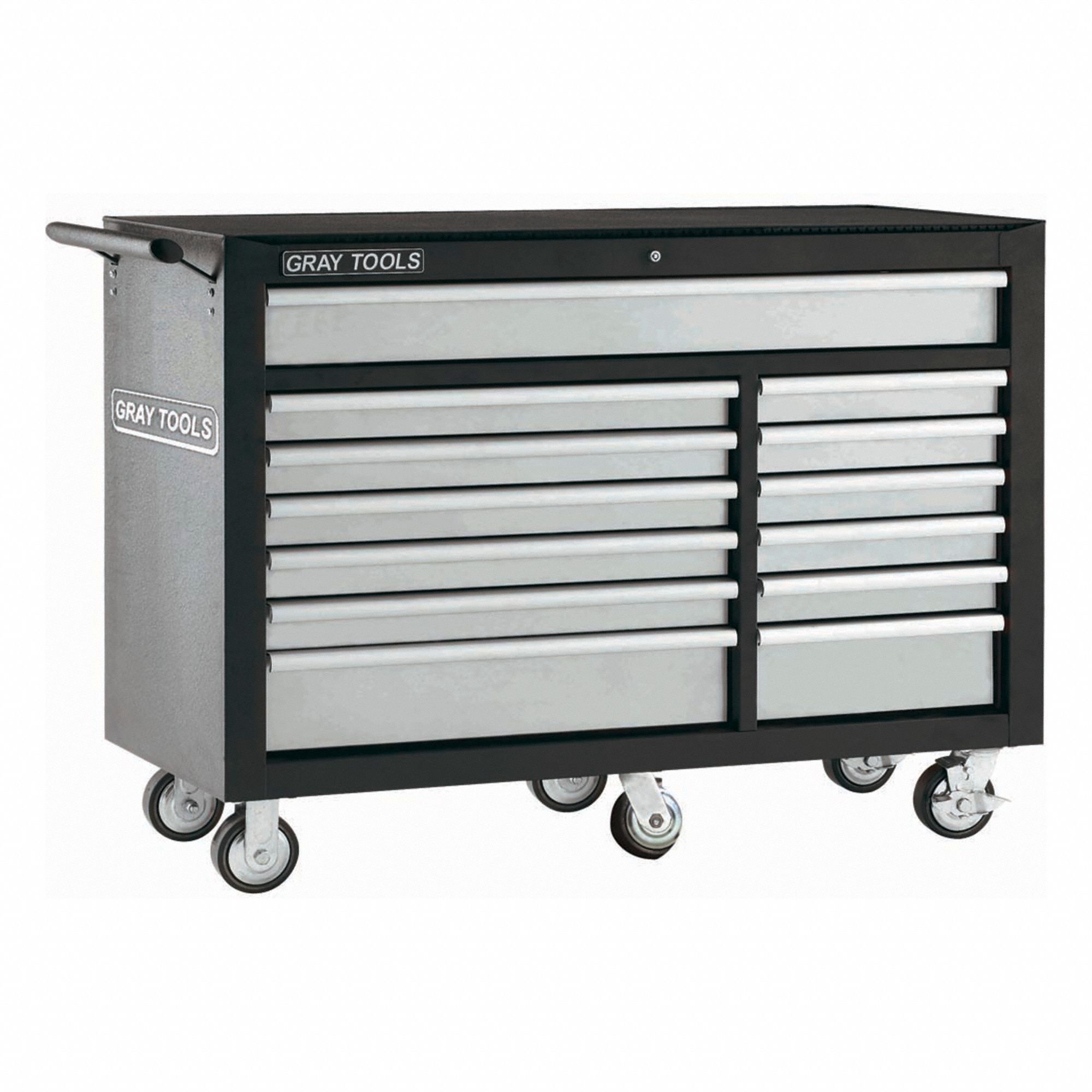 ARMOIRE ROUL, BL, 13 TIROIRS,39 3/4 PO H