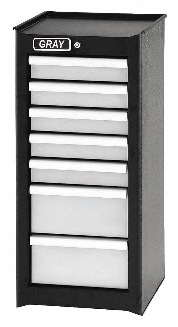 ARMOIRE OUT À CONDUCTEUR LATÉRAL,7 TIROIRS,LOQUET DE SÉCURITÉ,NR,14 3/4 X 18 X 33 3/4 PO,AC