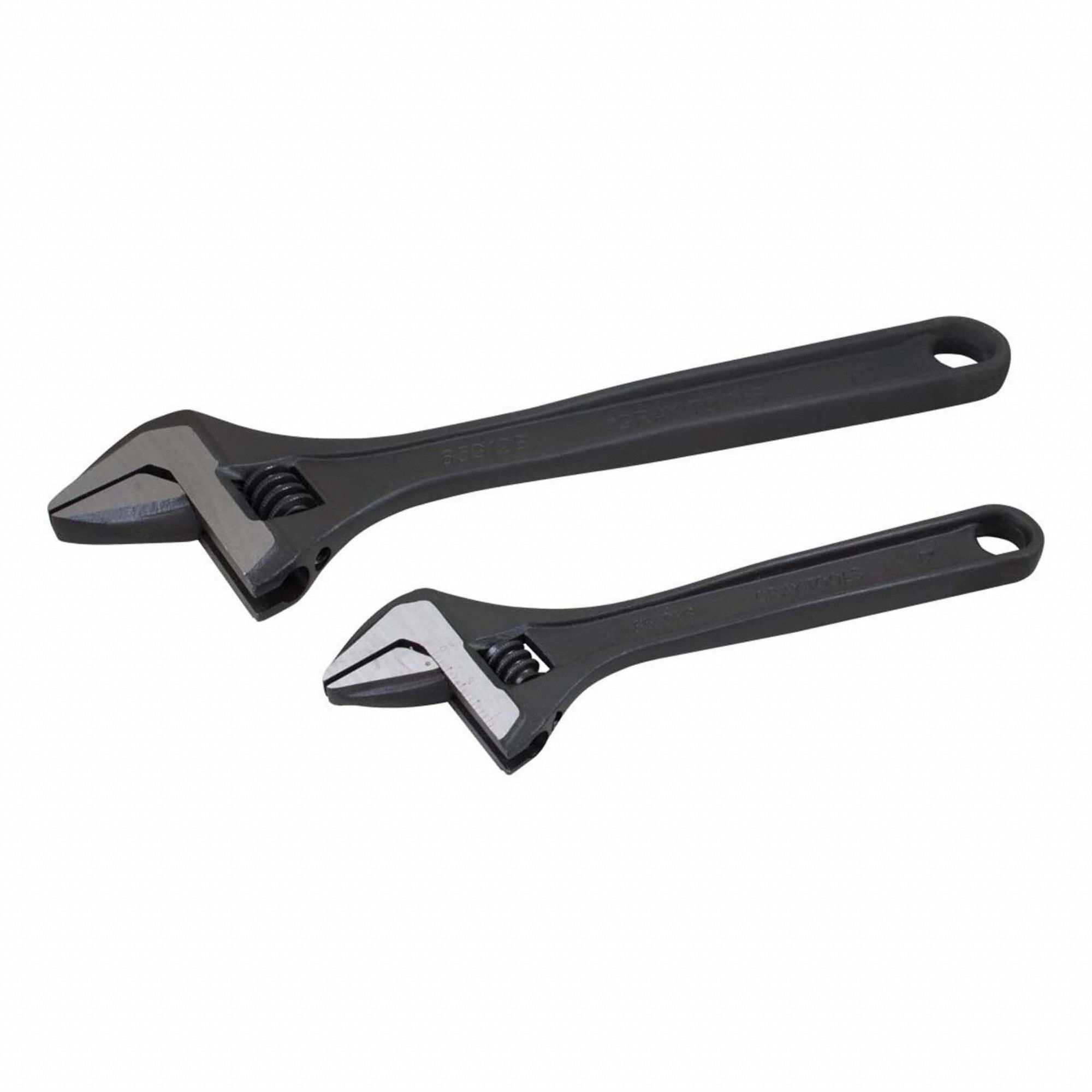 WRENCH SET,ADJUSTABLE,IMP./METRIC,2 PCS