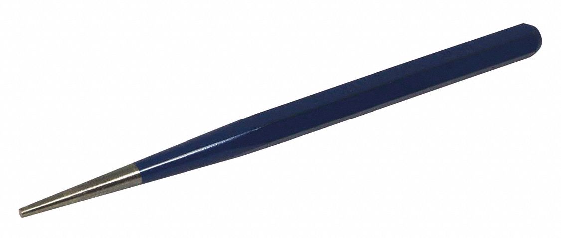 TAPER PUNCH, 3/32 IN TIP, METRIC, 5 9/16 IN L X 5/16 IN DIA, 0.09 LB WEIGHT