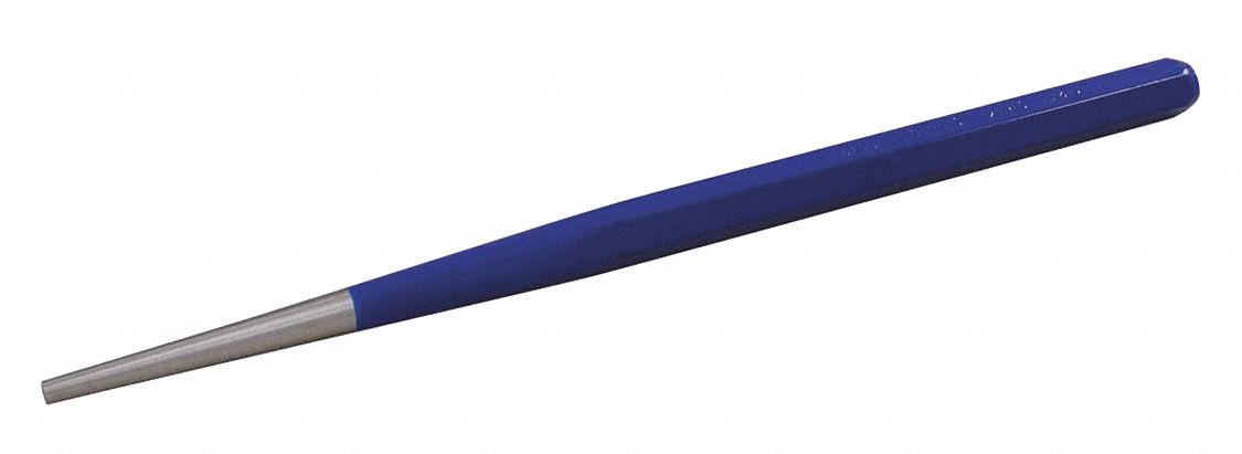 LONG TAPER PUNCH,⅛ IN TIP, METRIC, 8 IN L X 5/19 IN DIA, 0.15 LB WEIGHT