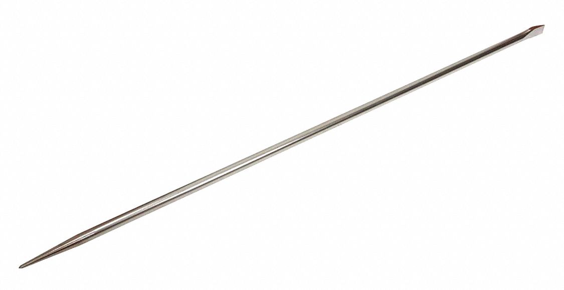PINCH PRY BAR, SHANK 1 IN, 60 X 1 1/4 IN, NICKEL/FORGED STEEL
