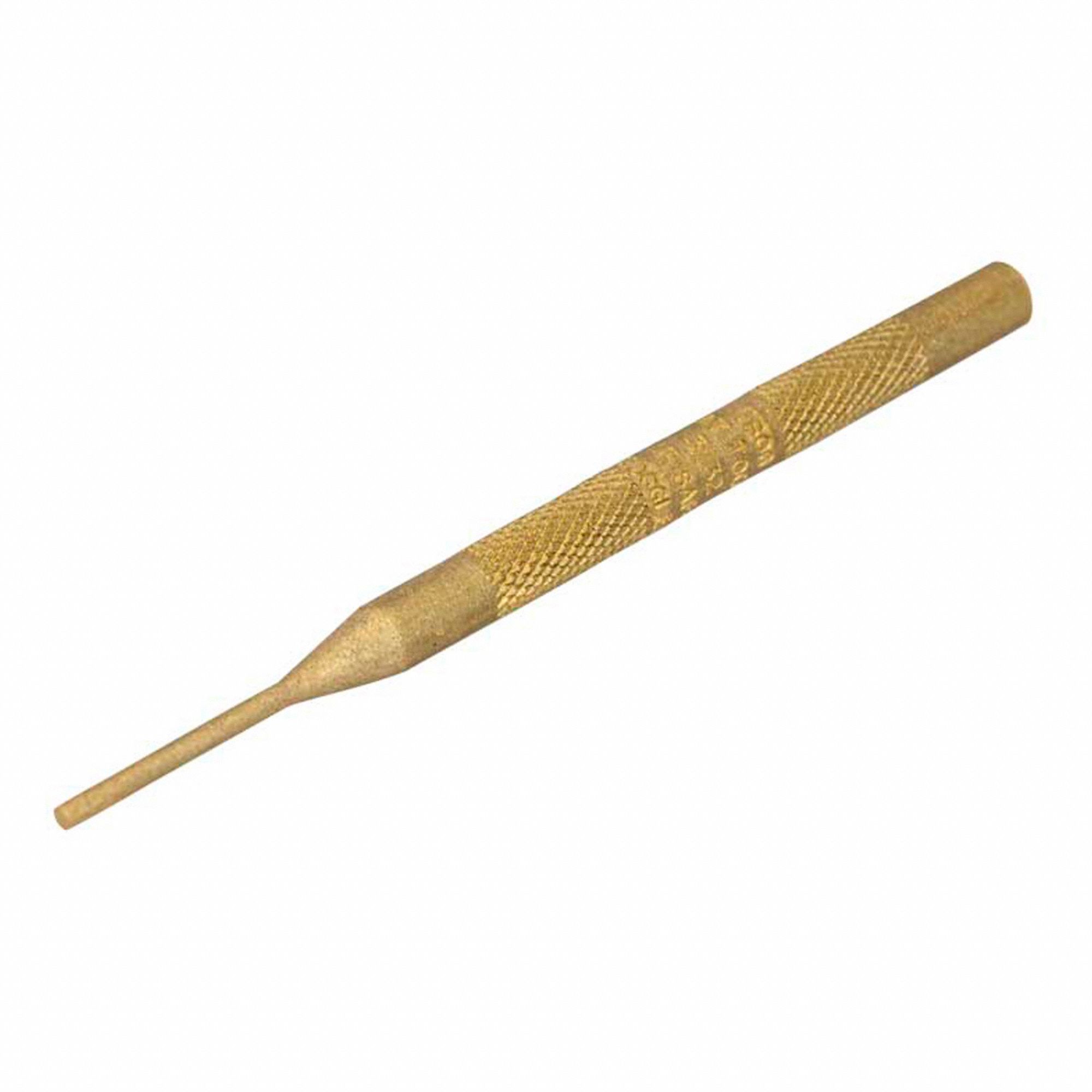 BRASS PIN PUNCH,3/32 IN DIA X 4 IN L